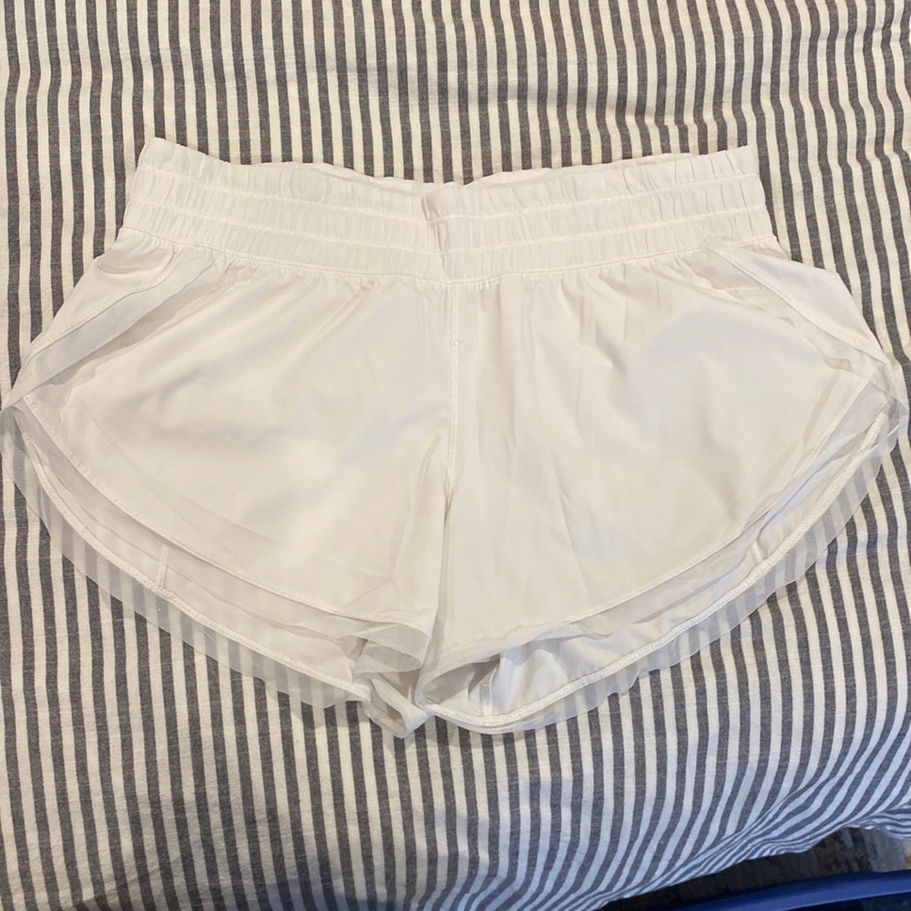 LuluLemon white athletic running shorts